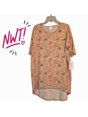 NWT Lularoe Irma pink peach floral top Size Small
